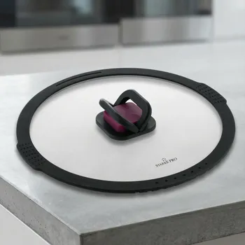 Poklice Poklice na hrnce a pánve se silikonovým okrajem Starke Pro 28 cm funkce slévání