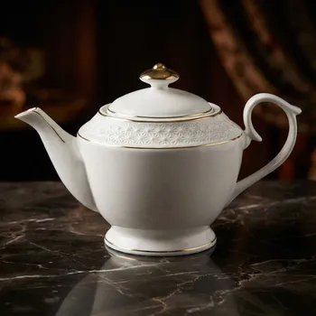 Konvice na čaj Porcelánová konvice na čaj a kávu ETIUDA WHITE 1,1 l