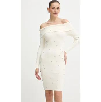 Dámské šaty Šaty Guess ALISHA W5BK64.Z2YJ2 béžová 01X, vel. XL