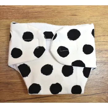 Doplněk pro panenku Plena Bílá s černými puntíky