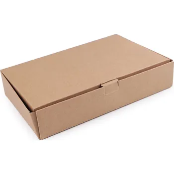 Dárková krabička Papírová krabička Varianta: 3 (16 x 23,5 cm) hnědá přírodní, Balení: 40 ks