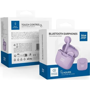 Sluchátka BLUE STAR bezdrátová sluchátka bluetooth TWS FI7 fialová