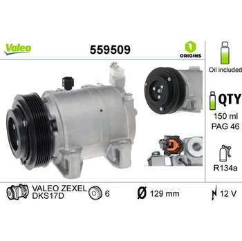 Klimatizace automobilu Kompresor, klimatizace VALEO 559509