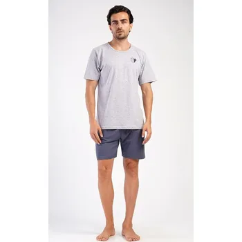 Pánské pyžamo Pánské pyžamo šortky Pedro - šedá - XXL