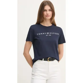 Pánské tričko Bavlněné tričko Tommy Hilfiger WW0WW40276 námořnická modř 59A, vel. S