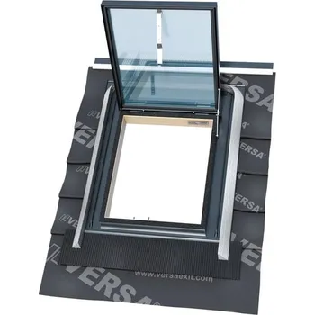 Okno Střešní výlez – WVM+ V4, 2sklo, dřevo, lem. EPDM, horní výklop, 47×57