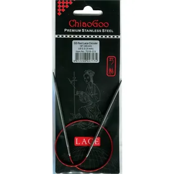 Jehlice ChiaoGoo Kruhové Fixní Jehlice 40Cm 3mm (ChiaoGoo RED Lace™ SS Circulars 16" 40Cm 3mm)
