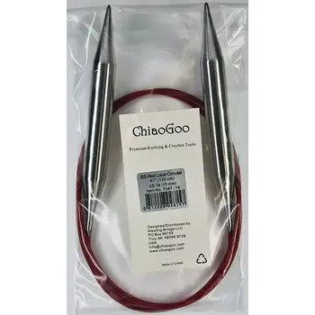 Nástroj na niť a příze ChiaoGoo Kruhové Fixní Jehlice 120Cm 15mm (ChiaoGoo RED Lace™ SS Circulars 47" 120Cm 15mm)