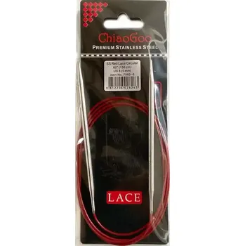 Jehlice ChiaoGoo Kruhové Fixní Jehlice 150Cm 5mm (ChiaoGoo RED Lace™ SS Circulars 60" 150Cm 5mm)