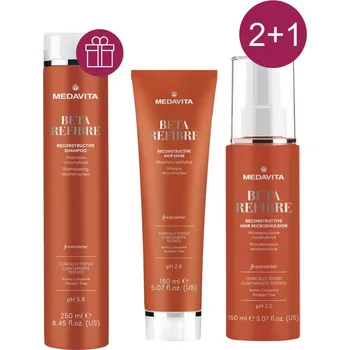 Šampon Akce 2+1 Medavita BETA REFIBRE Pro hloubkovou obnovu šampon, maska, sprej