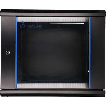 Rozvaděč Extralink 9U 600x450 Černá | Racková skříň | montovaná na zdi