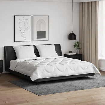 přikrývka Přikrývka s polštářem 3 pcs Bílá Mikrovlákno Bílá3377521