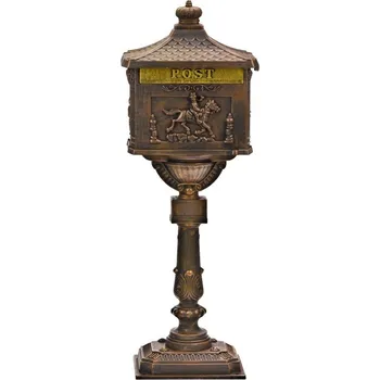 Poštovní schránka DEMA Poštovní schránka na stojanu Antik, bronzová