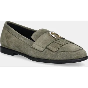 Dámská obuv Semišové mokasíny Furla Chic Loafer YJ74HIC.Y61000.2810S zelená 78X, EUR 39