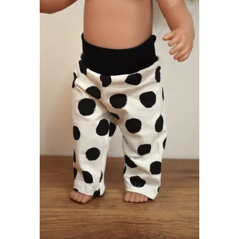 Doplněk pro panenku Legíny Bílé s černými puntíky