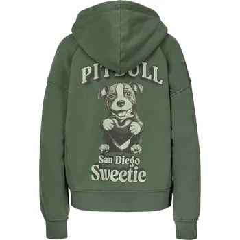 Dámská mikina PitBull West Coast - dámská KPZ mikina SWEETIE zelená velikost: M/L