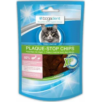 Pamlsek pro kočku BOGAR Bogadent Plaque-stop Chips Fish - pamlsek pro kočky - 50g