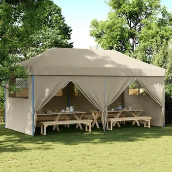 Zahradní stan OMAXI Párty Stan Pop-up Taupe 580 x 292 x 315 cm Oxford látka 524972