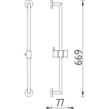 Tyč na sprchový závěs Nimco Sprchová tyč s posuvníkom UN 13015-26