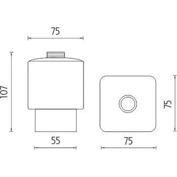 WC štětka Nimco Náhradní nádobka - 1029C-Ki