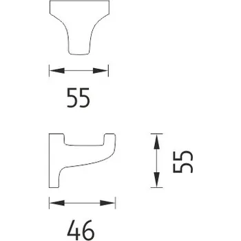 Nábytkové kování Nimco Jednoduchý hák MO 4054-26