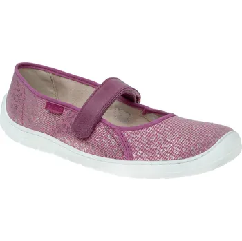 Dívčí bačkory Papuče / bačkory - růžová balerínka (na suchý zip) 5303451, Fare bare Velikost: 33