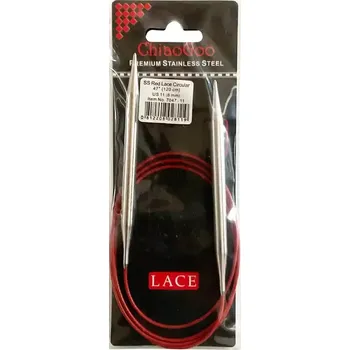 Jehlice ChiaoGoo Kruhové Fixní Jehlice 120Cm 8mm (ChiaoGoo RED Lace™ SS Circulars 47" 120Cm 8mm)