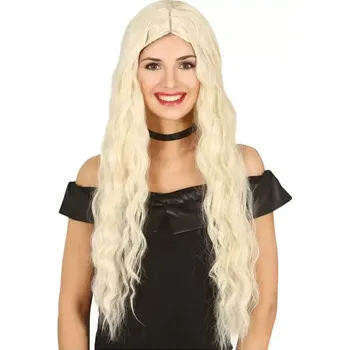 Paruka blond dlohá vlnitá