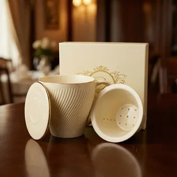 DUO ICE CREAM 430 ml – porcelánový hrnek s infuzérem a víčkem