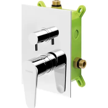 Vodovodní baterie NOVASERVIS Baterie Novaservis Titania Fresh sprchová, podomítková s boxem, 2 vývody, chrom, BOX96051R,0 BOX96051R,0