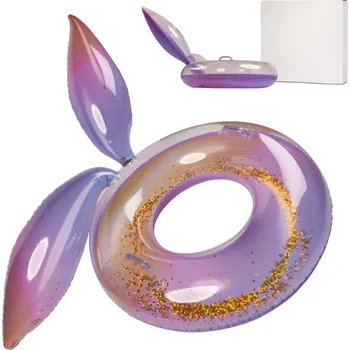 Nafukovací kolo mořské panny s třpytivou galaxií XXL