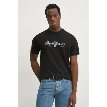 Bavlněné tričko Pepe Jeans DORIAN TEE PM509721 černá 99X, vel. L