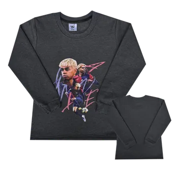 Chlapecká mikina Numberoplus Dětská teplá fotbalová mikina pro děti s potiskem Španělsko - Lamine Yamal 19 Barva: Šedá, Velikost: 14 let ( vel.158)