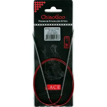 Jehlice ChiaoGoo Kruhové Fixní Jehlice 80Cm 2,75mm (ChiaoGoo RED Lace™ SS Circulars 32" 80Cm 2,75mm)