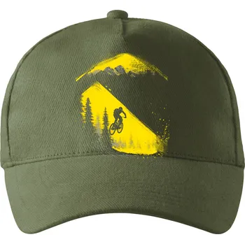 Pánské tričko MTB - Mountain Bike, horské kolo, V4 - Kšiltovka, čepice 5P - nastavitelná