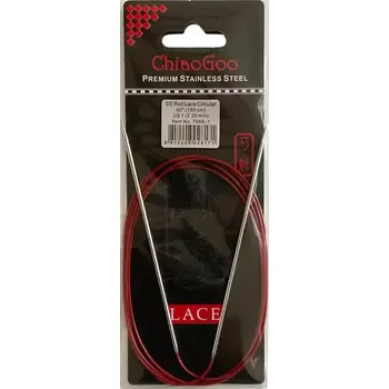 Jehlice ChiaoGoo Kruhové Fixní Jehlice 150Cm 2,25mm (ChiaoGoo RED Lace™ SS Circulars 60" 150Cm 2,25mm)