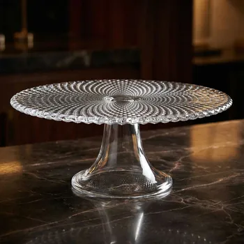 Skleněný stojan na dort, cukroví a ovoce KARO 28 cm