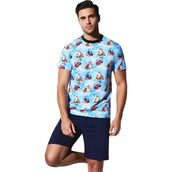 Pánské pyžamo Pánské Pyžamo Krátké FOLTÝN PK 509 Velikost: XL