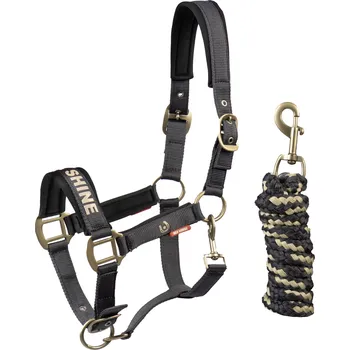 Jezdectví Set ohlávka a vodítko Horka Kyo INK Blue Barva: Ink blue, Velikost: SHETTY