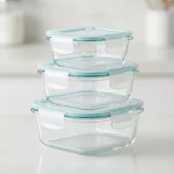 Dóza na potraviny Sada skleněných nádob na potraviny KONIGHOFFER LARGO 3 ks.