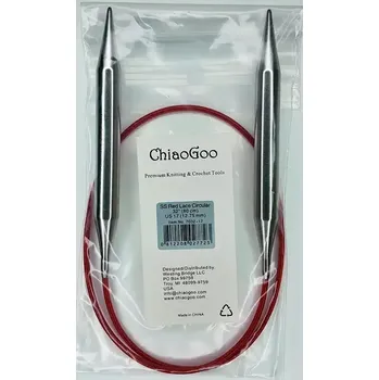 Jehlice ChiaoGoo Kruhové Fixní Jehlice 80Cm 12,75mm (ChiaoGoo RED Lace™ SS Circulars 32" 80Cm 12,75mm)
