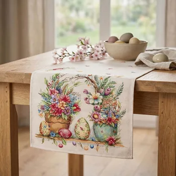 ubrus Velikonoční běhoun DAMIRA 45 × 140 cm béžový