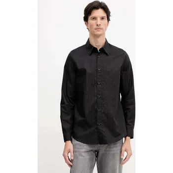 Pánská košile Bavlněná košile Armani Exchange XM001587.AF16631.NOS černá 99A, vel. L