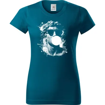 Pánská móda David Cool, bílý tisk - Dámské tričko Basic - Nejoblíbenějí - L