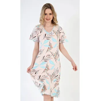 Dámská noční košile Dámská noční košile s krátkým rukávem Melissa mentolová M