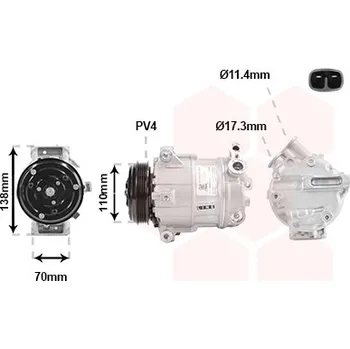 Kompresor klimatizace Kompresor, klimatizace VAN WEZEL 1701K703
