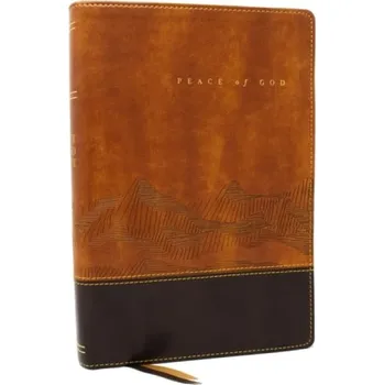 Peace of God Bible: Discover and Experience God's Shalom Throughout the Bible (NKJV, Brown Leathersoft, Red Letter, Comfort Print) - Johnston, PhD, Jeremiah J.