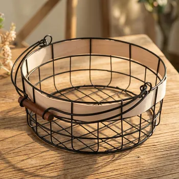 Úložný box BASKET BLACK 28 cm kovový úložný koš