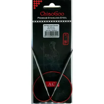 Jehlice ChiaoGoo Kruhové Fixní Jehlice 40Cm 4mm (ChiaoGoo RED Lace™ SS Circulars 16" 40Cm 4mm)