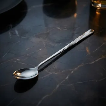 Příbor Nerezová, koktejlová lžička na kávu latté a zmrzlinu AMAZON 19 cm